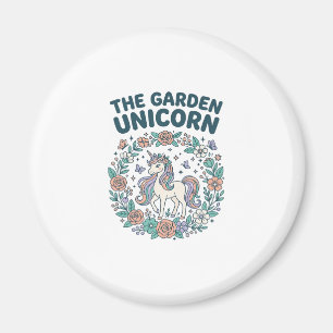 Enhörning Trendy T-Shirt Design för trädgården Enh Magnet