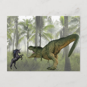 Enhörning Tyrannosaurus Dinosaurie Vykort