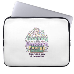 Enhörning Undervisning med Enhörning Energi Fet Ty Laptop Fodral