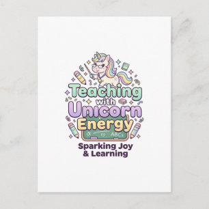Enhorning Undervisning med Enhorning Energi Fet Ty Vykort