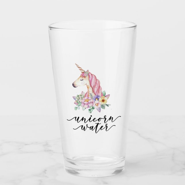 Enhörning vatten glas kopp (Framsida)