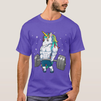 Enhörning Viktlyftningströja retro T Shirt