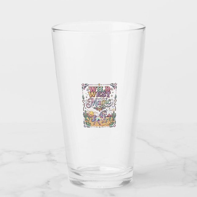 Enhörning Vilda Västern Magi Original Glaskopp (Framsida)
