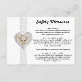 Enhörning Vita Spets Säkerhetsåtgärder Tilläggskort