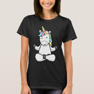 Enhörning Yoga Cool Meditation Avslappnande Enhörn T Shirt