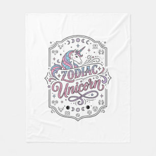Enhörning Zodiac Enhörning Leksak Söt Gåva Design_ Fleecefilt