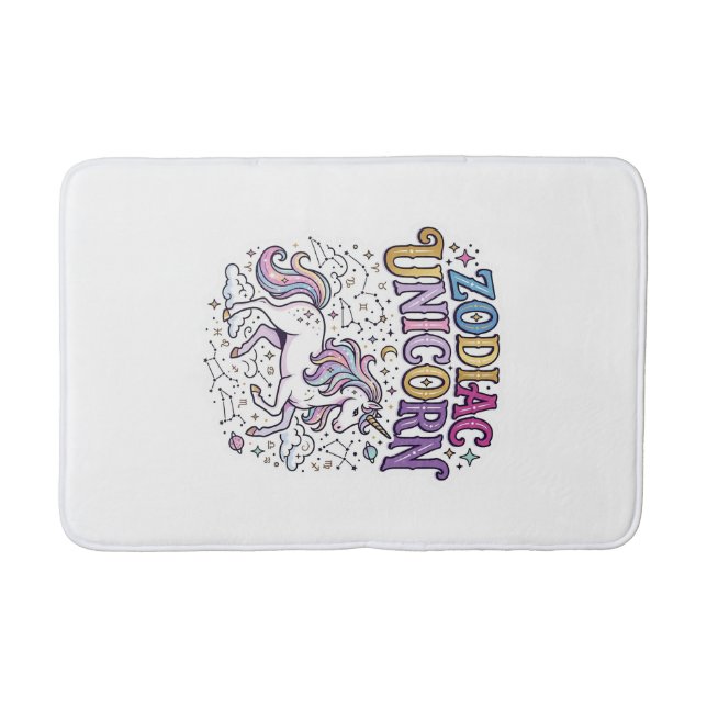 Enhörning Zodiac Enhörning Premium Vector Marknads Badrumsmatta (Framsidan)