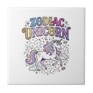 Enhörning Zodiac Enhörning Premium Vector Marknads Kakelplatta