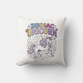 Enhörning Zodiac Enhörning Premium Vector Marknads Kudde