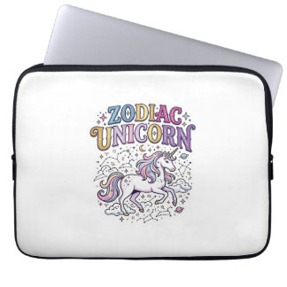 Enhörning Zodiac Enhörning Premium Vector Marknads Laptop Fodral