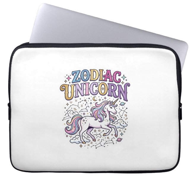 Enhörning Zodiac Enhörning Premium Vector Marknads Laptop Fodral (Framsidan)