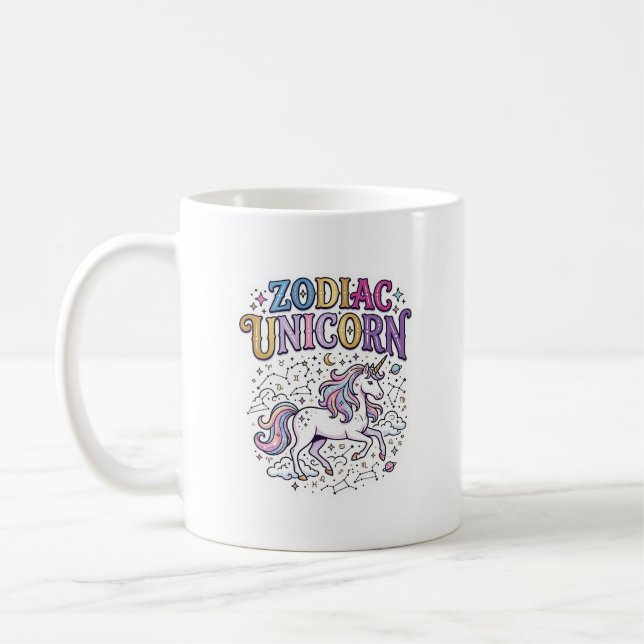 Enhörning Zodiak Enhörning Premium Vector Marknads Kaffemugg (Vänster)