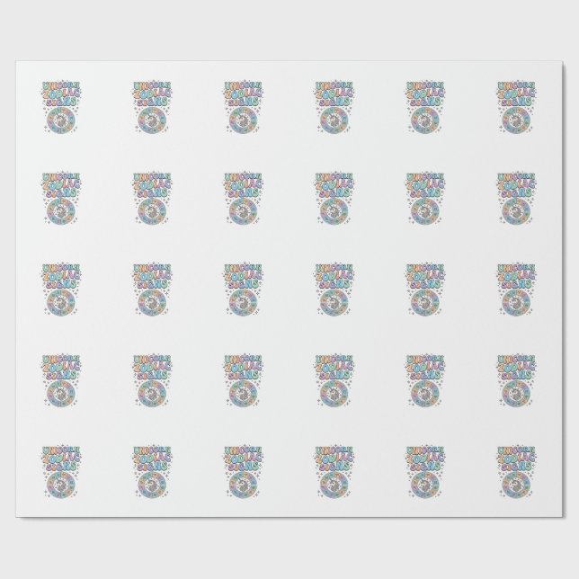 Enhörning Zodiak Tecken Kawaii Vektor Design_1 Presentpapper (Platt)