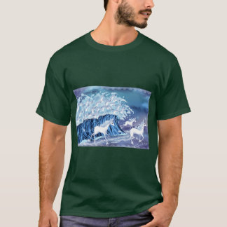 Enhörningar i havet flicka t shirt
