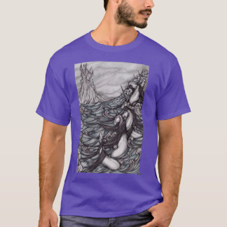 Enhörningar i havet vänner t shirt