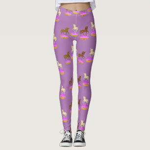 Enhörningar Konst Söta Munkar Leggings