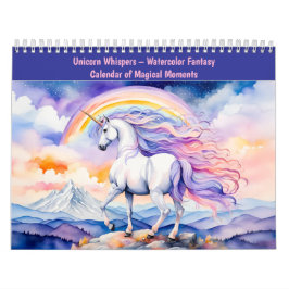 Enhörnings viskningar – Vattenfärg Fantasy Kalende Kalender