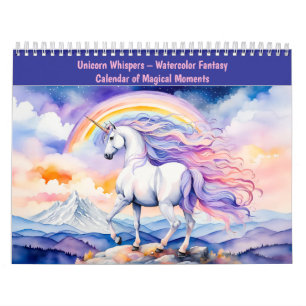 Enhörnings viskningar – Vattenfärg Fantasy Kalende Kalender