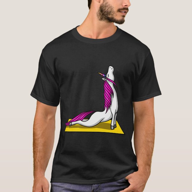 Enhörnings Yoga-övning T Shirt (Framsida)