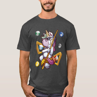 Enhörningsbiljardkö Cue boll Sport familj present T Shirt