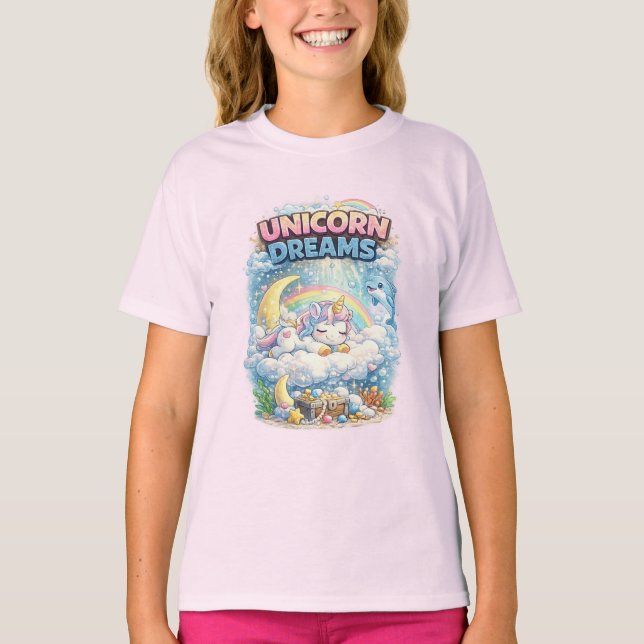 Enhörningsdrömmar T Shirt (Framsida)
