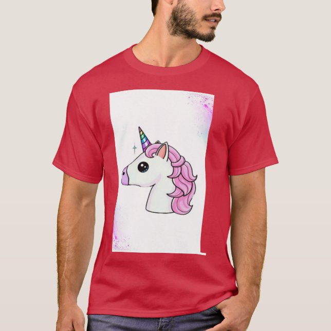 Enhörningsemojiven T Shirt (Framsida)