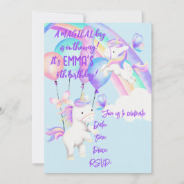 Enhörningsfestinbjudan Inbjudningar