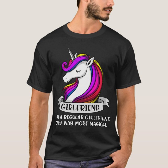 Enhörningsflickvän T Shirt (Framsida)