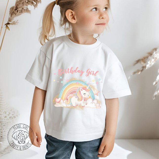 Enhörningsfödelsedagsflicka T Shirt (Skapare uppladdad)