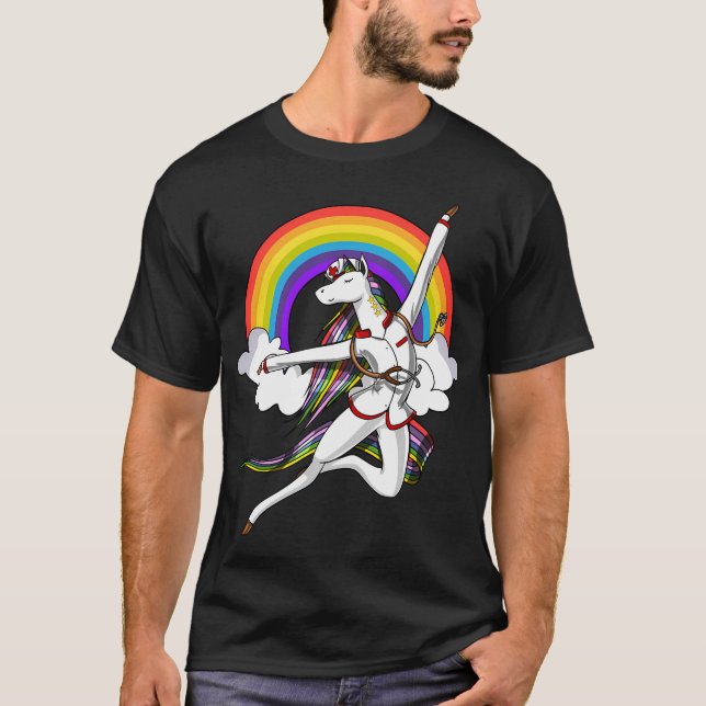 Enhörningsjuksköterska T Shirt (Framsida)