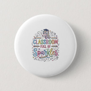 Enhörningsklassrum fullt av gnistor Original Merch Knapp