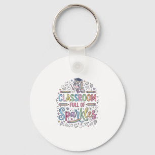 Enhörningsklassrum fullt av gnistor Original Merch Nyckelring