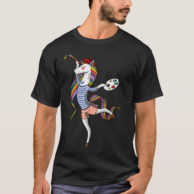 Enhörningsmålare T Shirt (Framsida)