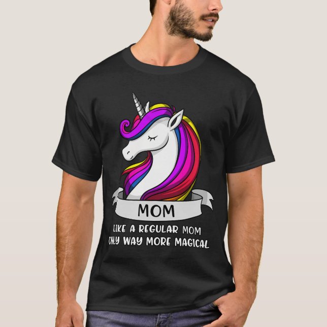 Enhörningsmamma Mamacorn T Shirt (Framsida)