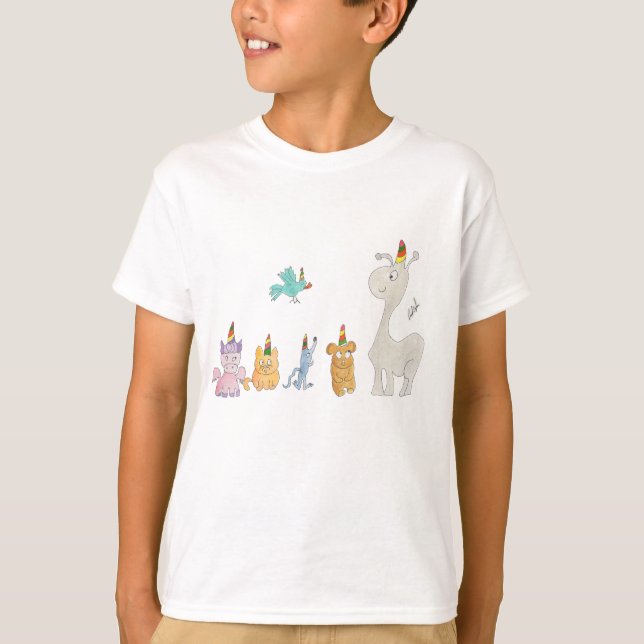 Enhörningsparad T Shirt (Framsida)
