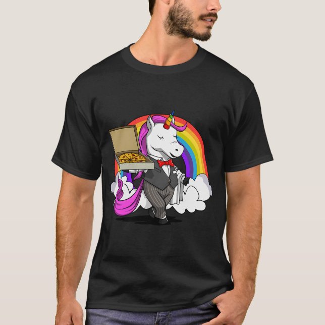 Enhörningspizza T Shirt (Framsida)