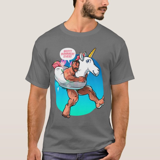Enhörningspresent T Shirt (Framsida)