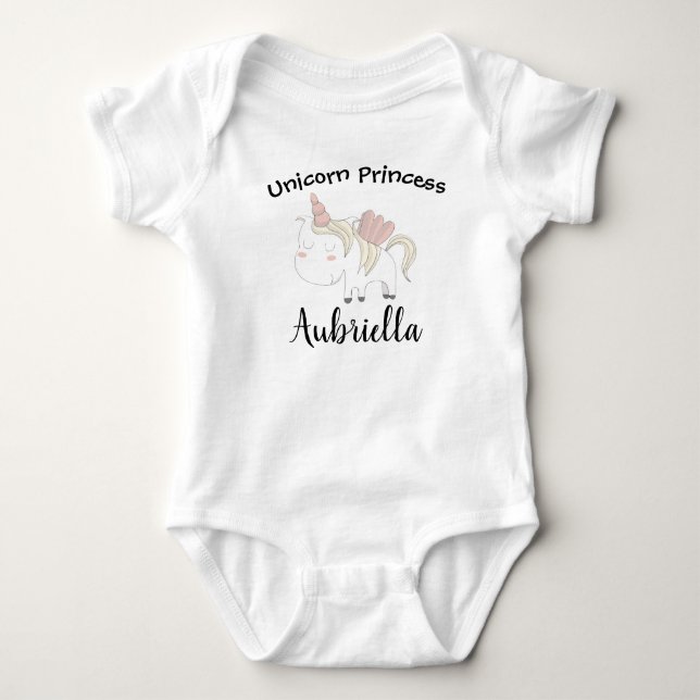 Enhörningsprinsessa T Shirt (Framsida)