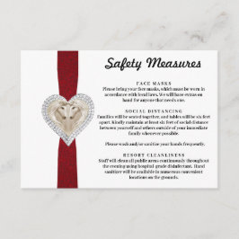 Enhörningsröd spets säkerhetsåtgärder tilläggskort