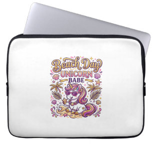 Enhörningsstrand dag Enhörning Baby Stilig Zazzle Laptop Fodral