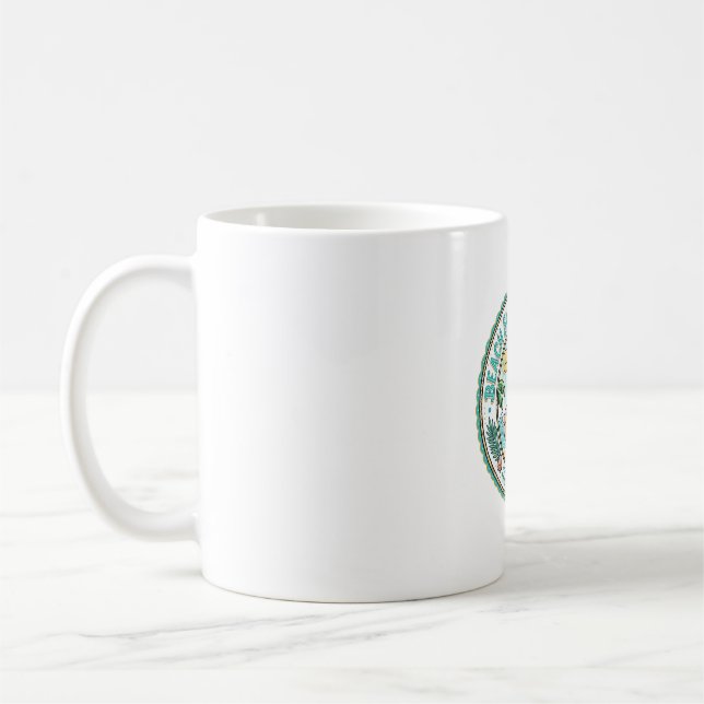 Enhörningsstrand Sommar Enhörning POD Kläder Gra Kaffemugg (Vänster)