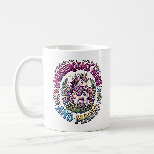 Enhörningssvamp Moss och Magic Kommersiell Tröja Kaffemugg (Vänster)