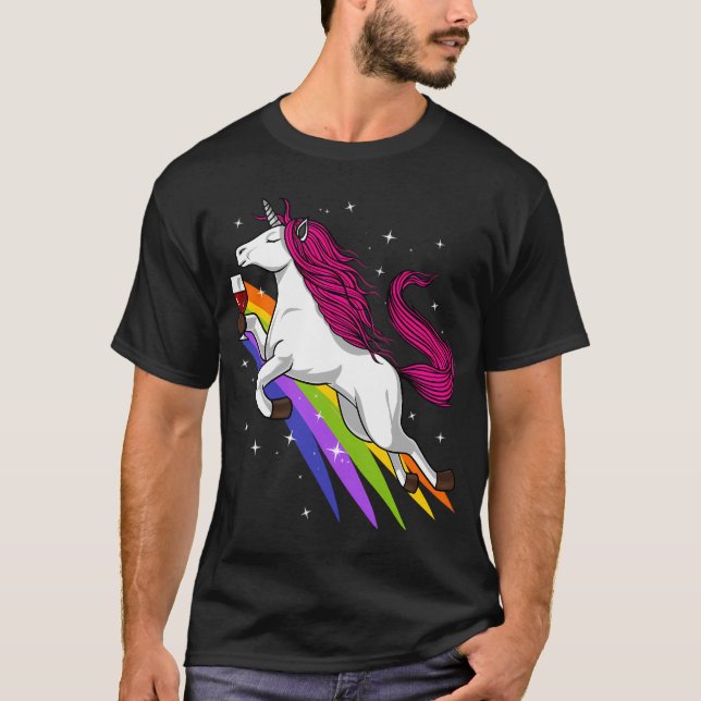 Enhörningsvinfest T Shirt (Framsida)