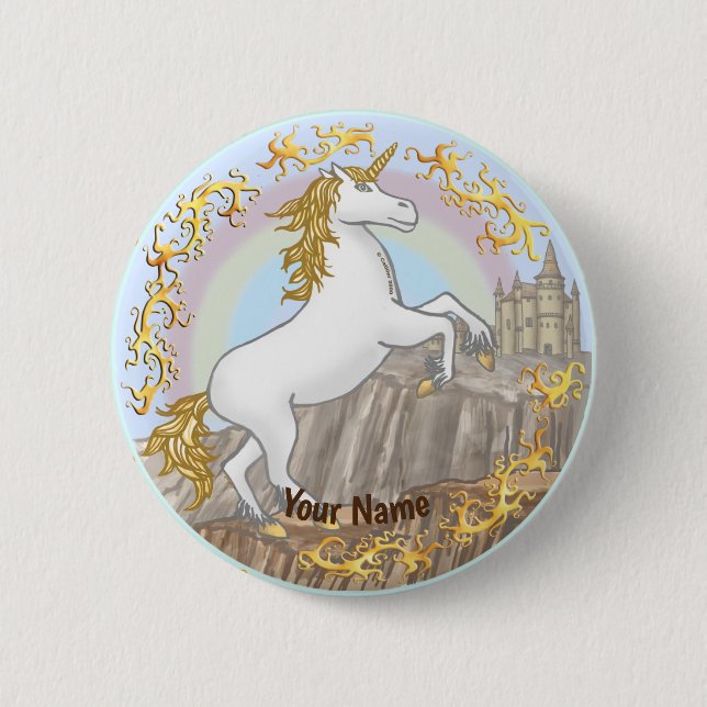 Enhornssköldpadda  pin  knapp (Framsida)