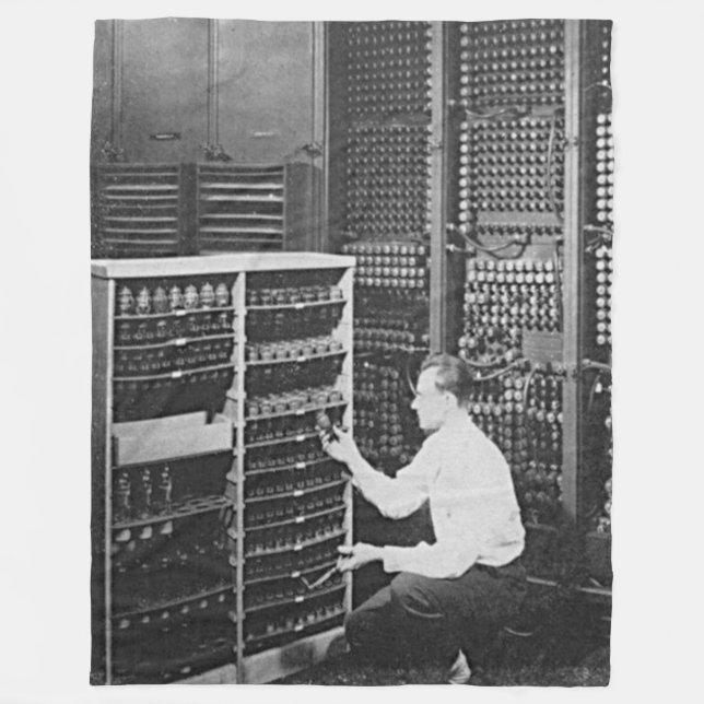 ENIAC (1st dator) för geeken som har all den Fleecefilt (Framsidan)