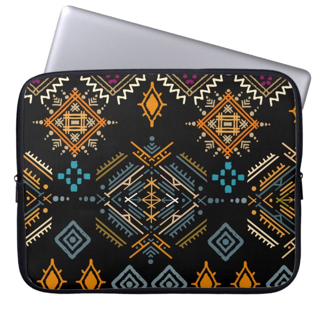 Enic Boho Ornament Seamless Mönster Laptop Fodral (Framsidan)