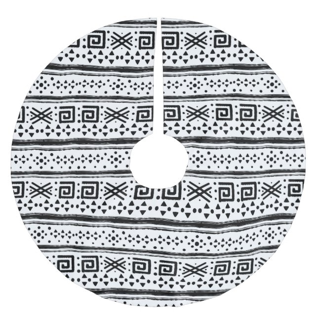 Enic Boho Tribal Art Skriv ut Julgransmatta Borstad Polyester (Framsidan)