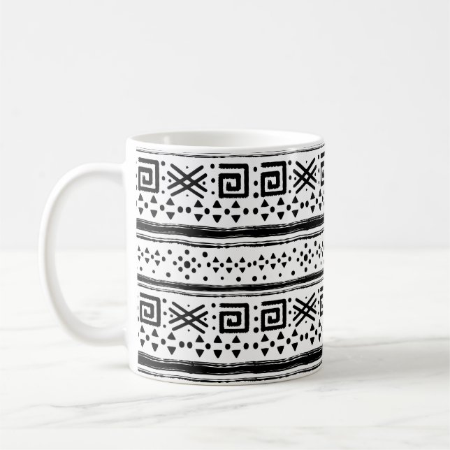Enic Boho Tribal Art Skriv ut Kaffemugg (Vänster)