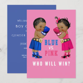 Enic Boxing Spädbarn Gender Reveal Party Inbjudningar