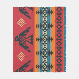 Enic Eagles Tribal Vintage Mönster Fleecefilt